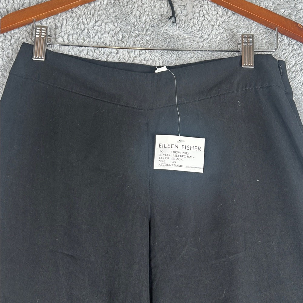 NWT Eileen Fisher Wide Leg Palazzo Black Tencel Women’s Size S - Picture 4 of 15